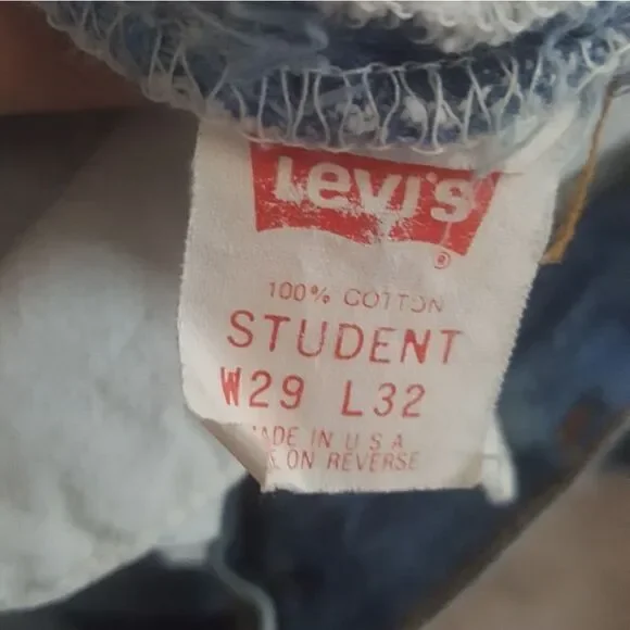 Levi’s 701 Jeans Vintage Y2K USA Student Button Fly Bleach Washed 29x32 Mom